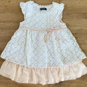 White and blush pink fancy dress